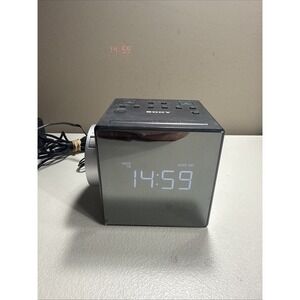 Sony ICF-C1PJ AM/FM Clock Radio w/ Nature Sounds Time Projector 2 Alarms TESTED
